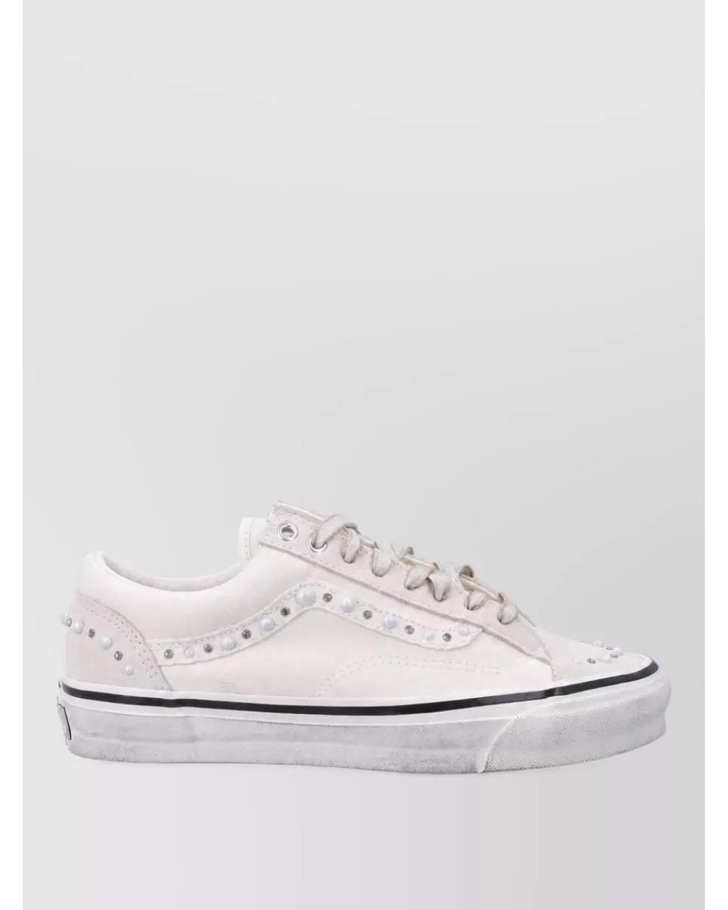 Vans White Pearlized Low-Top Sneakers