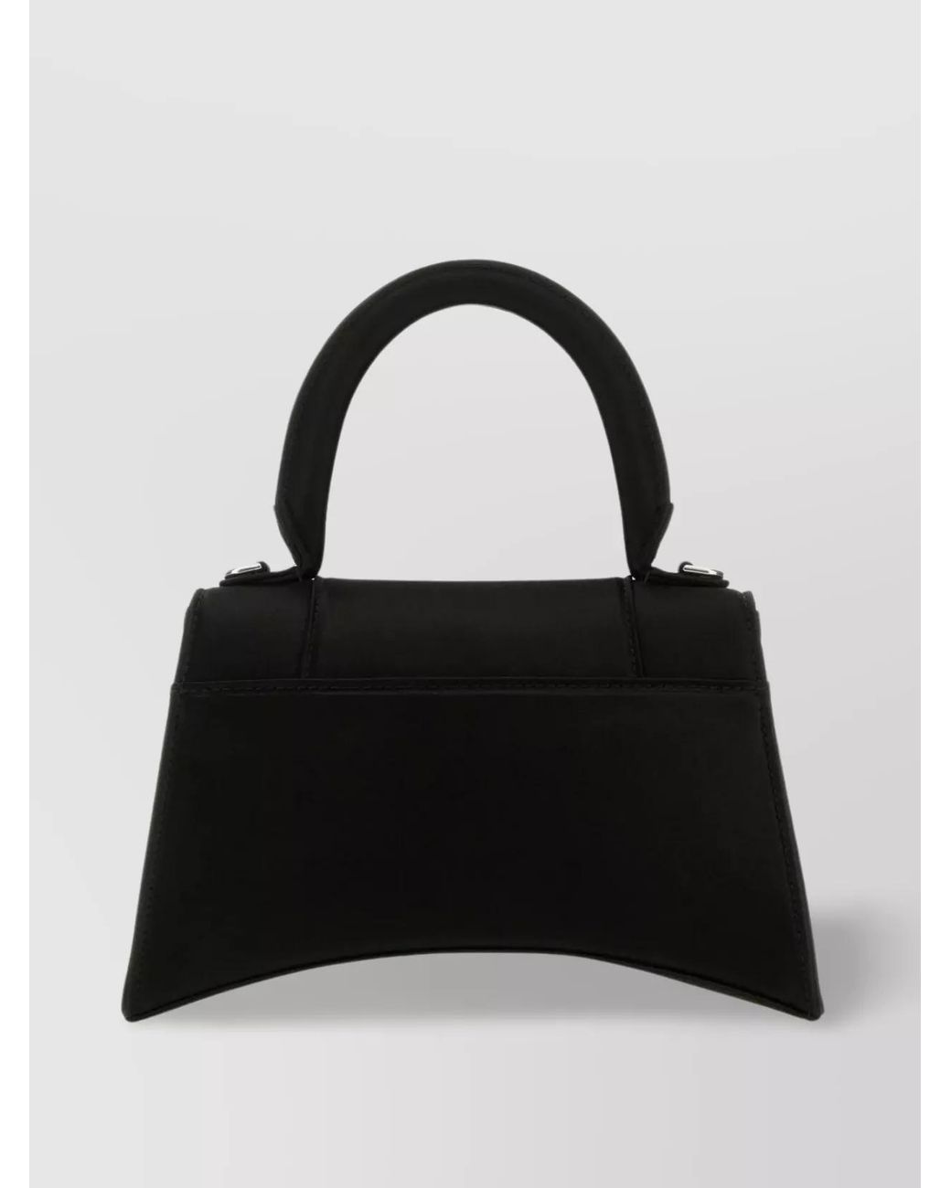 Balenciaga Black Hourglass Small Satin Shoulder Bag