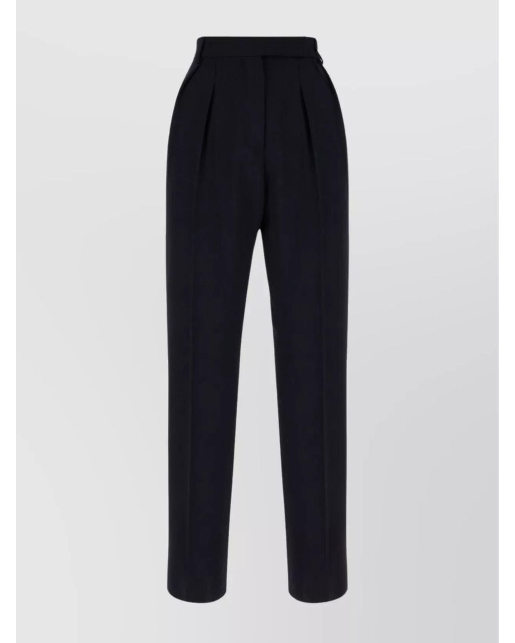 Max Mara Blue Wool Tailored Trousers