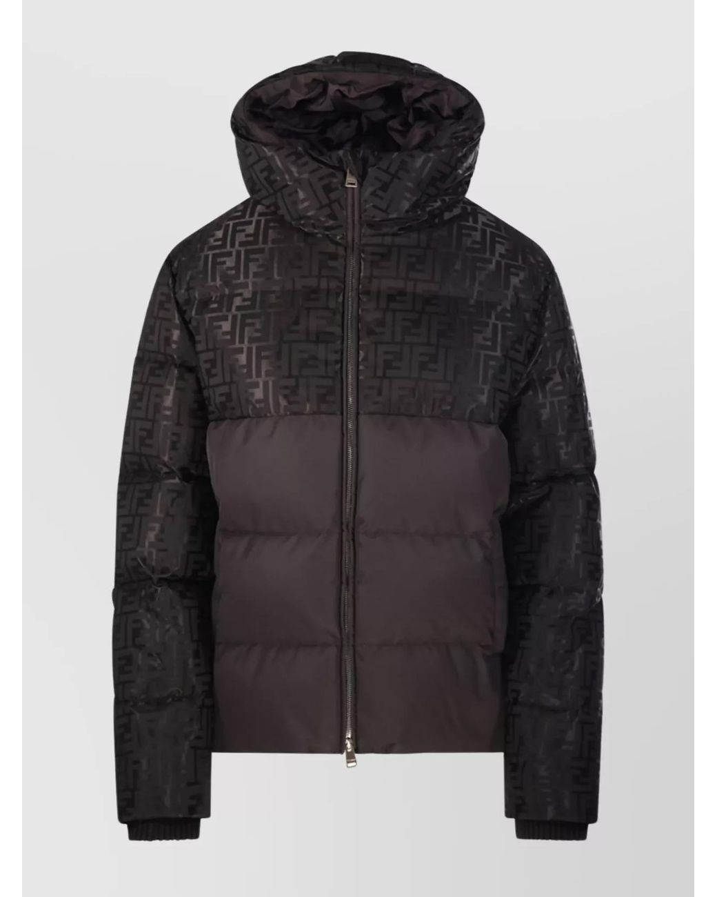 Fendi Black Padded Parka Cotton Puffer Jackets