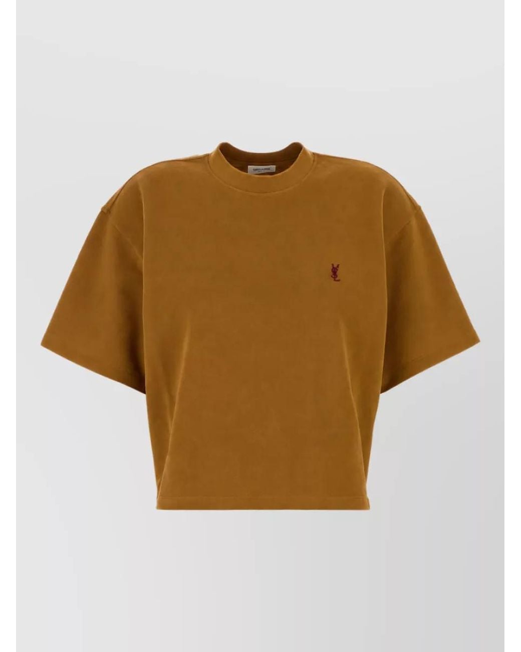 Saint Laurent Natural Cotton Piqué Oversized T-Shirt