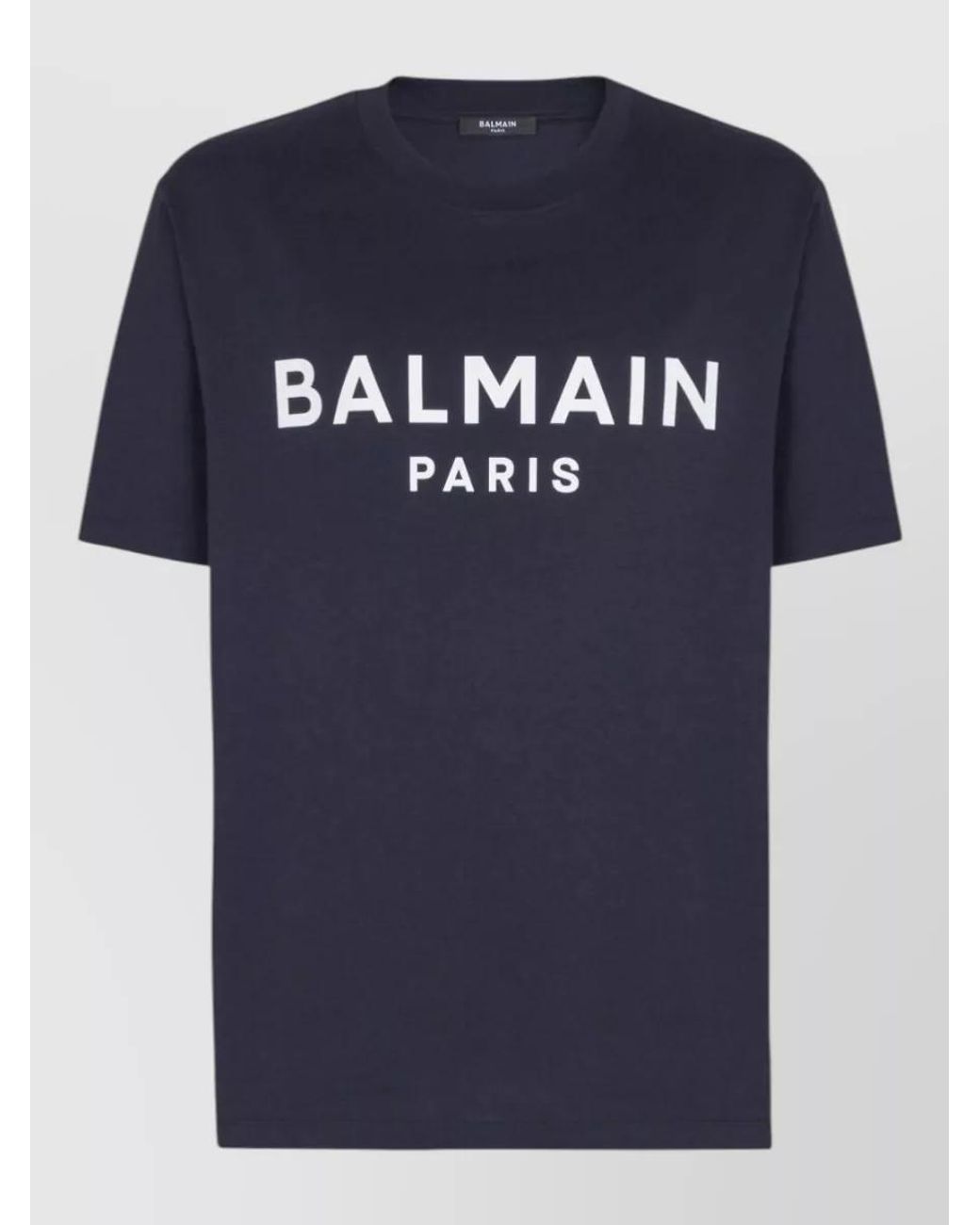 Balmain Blue Cotton T-Shirt for men
