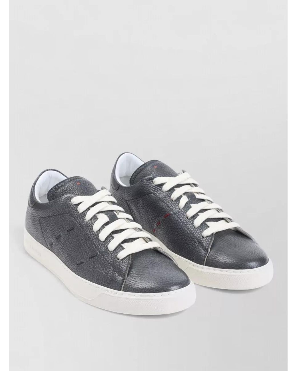 Kiton Metallic Leather Low-Top Sneakers for men