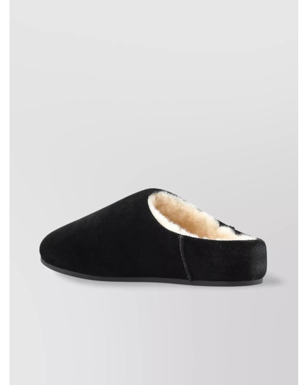 Ugg Black Suede Leather Open Toe Slippers