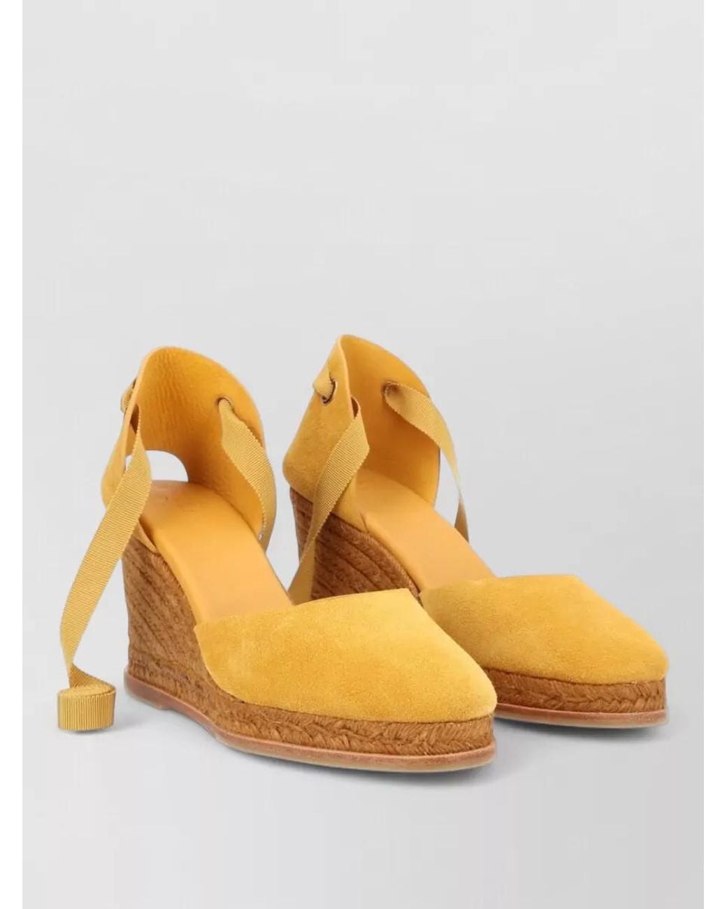 Castaner Orange Leather Espadrilles