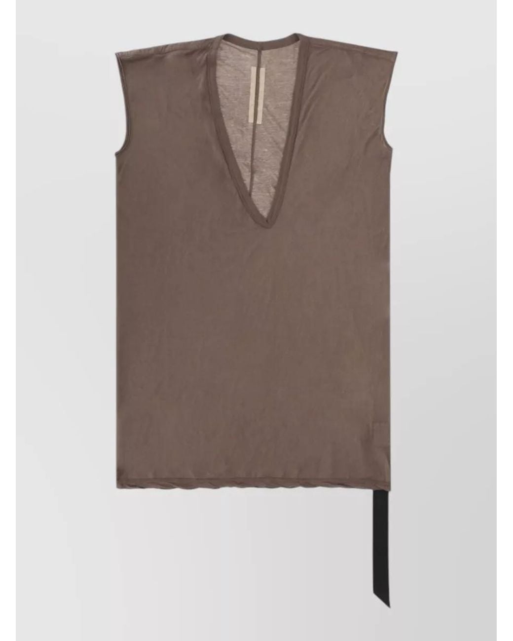 Rick Owens Brown Cotton Tank Top for men