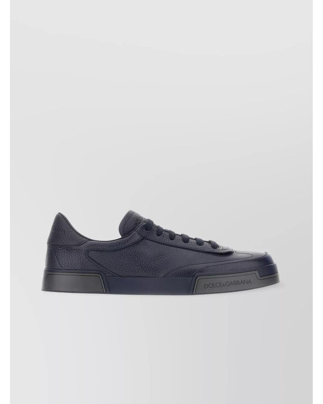 Dolce & Gabbana Blue Leather Low-Top Sneakers for men