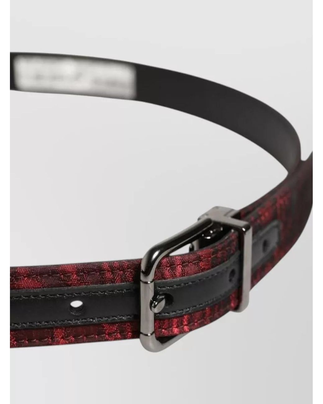 Dolce & Gabbana White Jacquard Belt for men