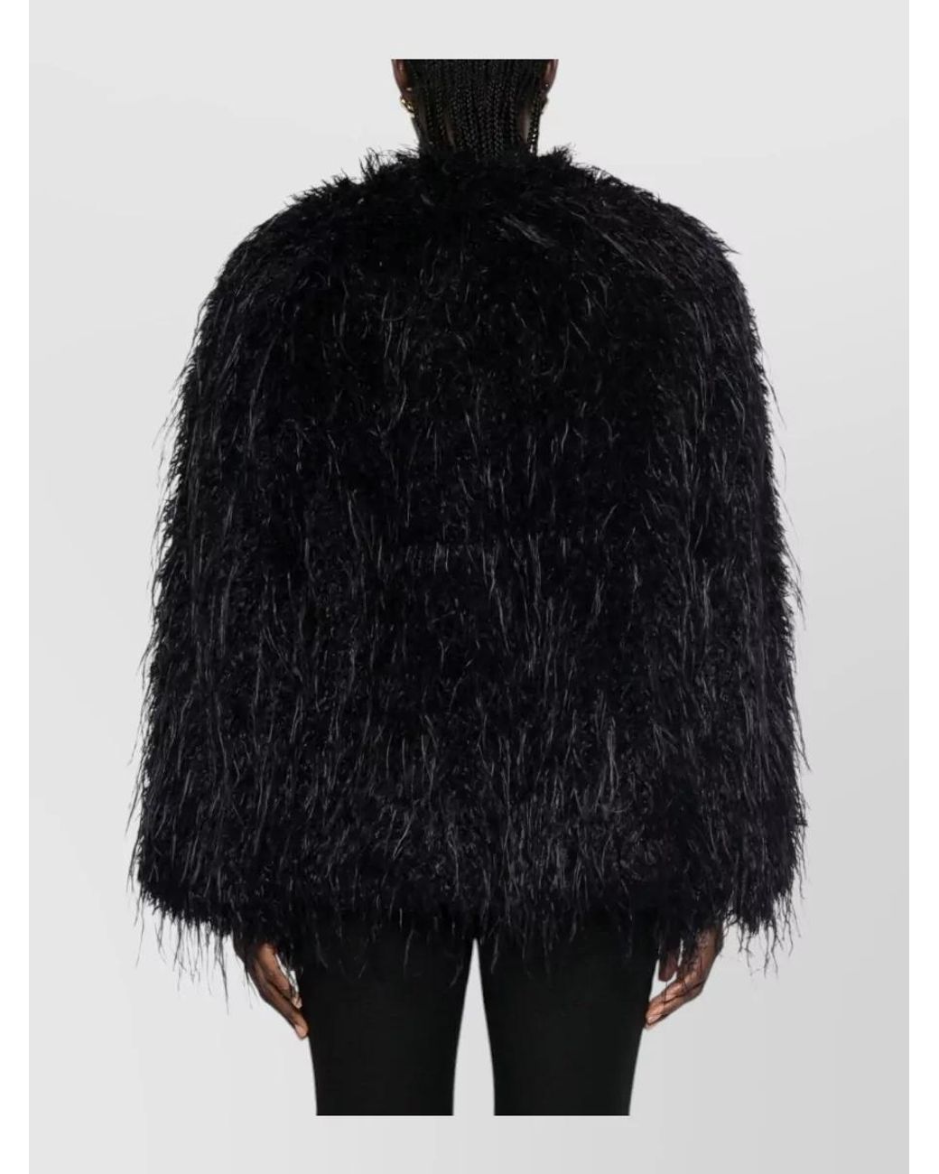 Forte_forte Black Faux Fur Blouson Jacket