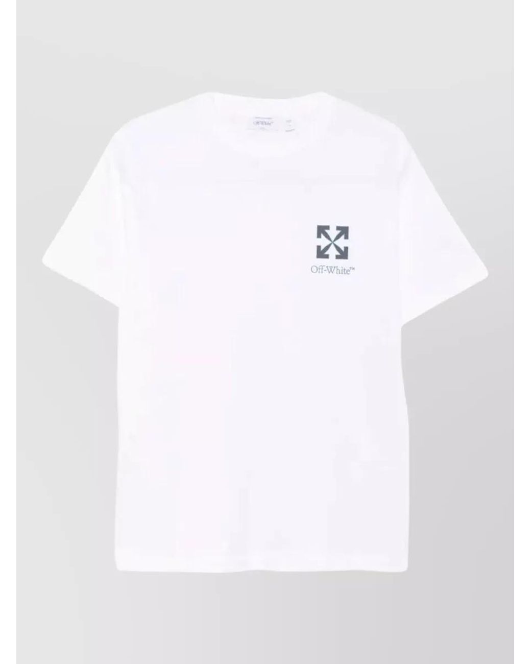 Off-White c/o Virgil Abloh White Cotton Logo Print Short-Sleeve T-Shirt for men