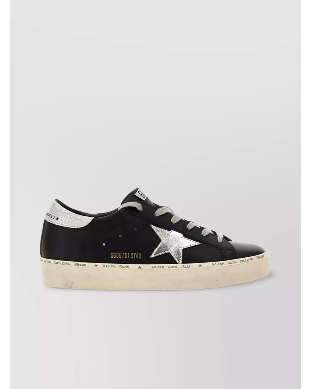 Golden Goose Deluxe Brand Black Leather Hi Star Sneakers