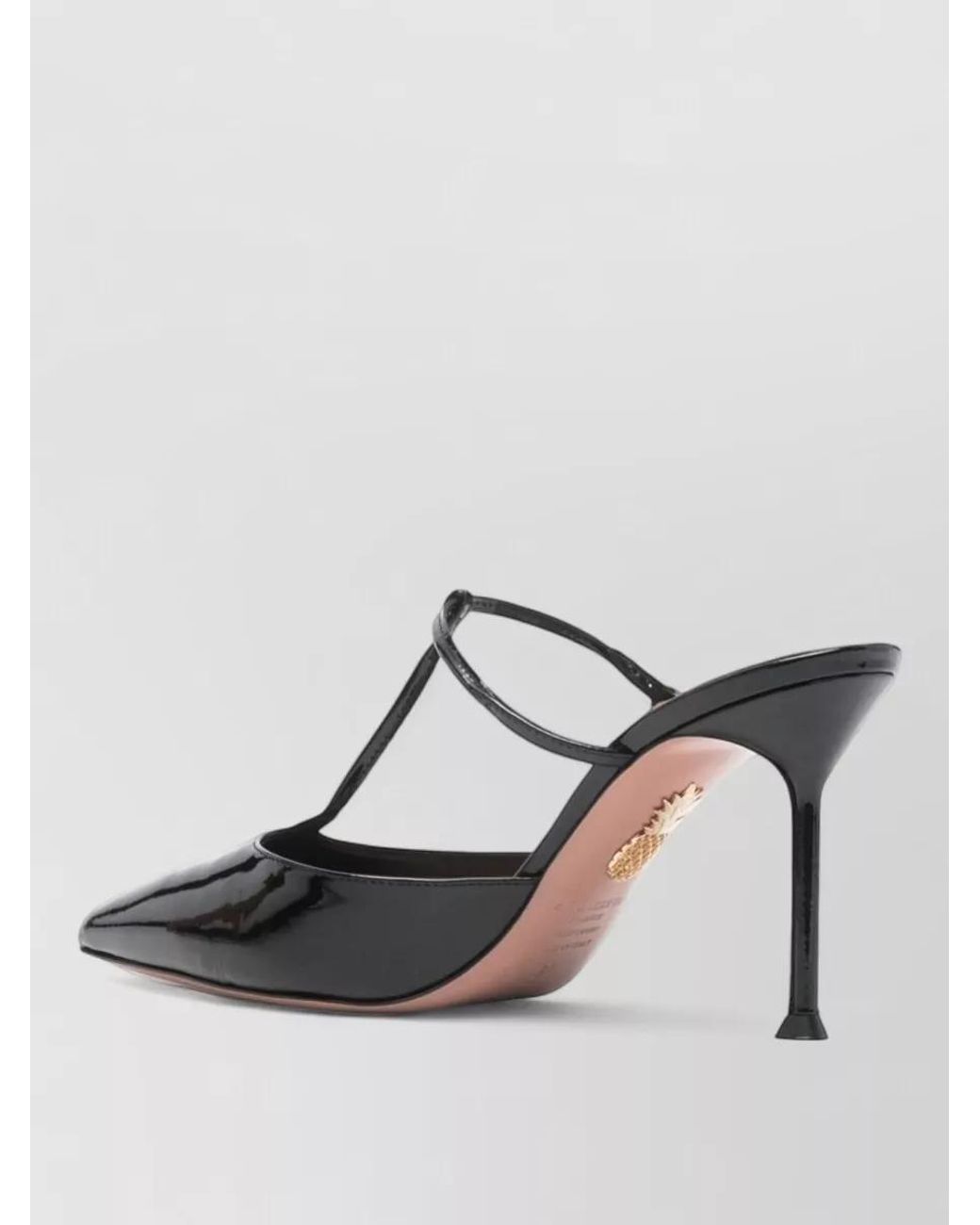 Aquazzura Multicolor Patent Leather T-Strap Mules