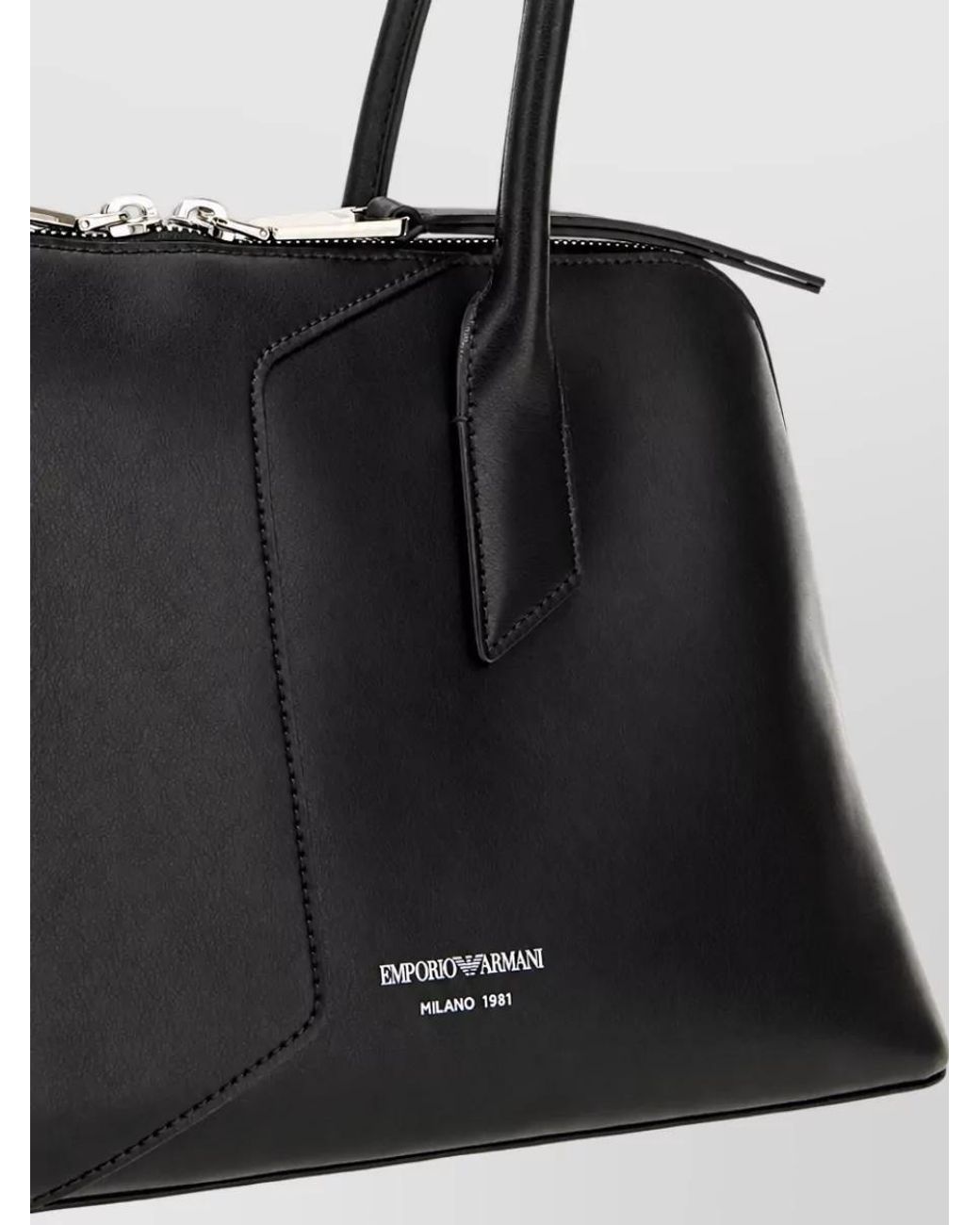 Emporio Armani Black Leather Shoulder Bag