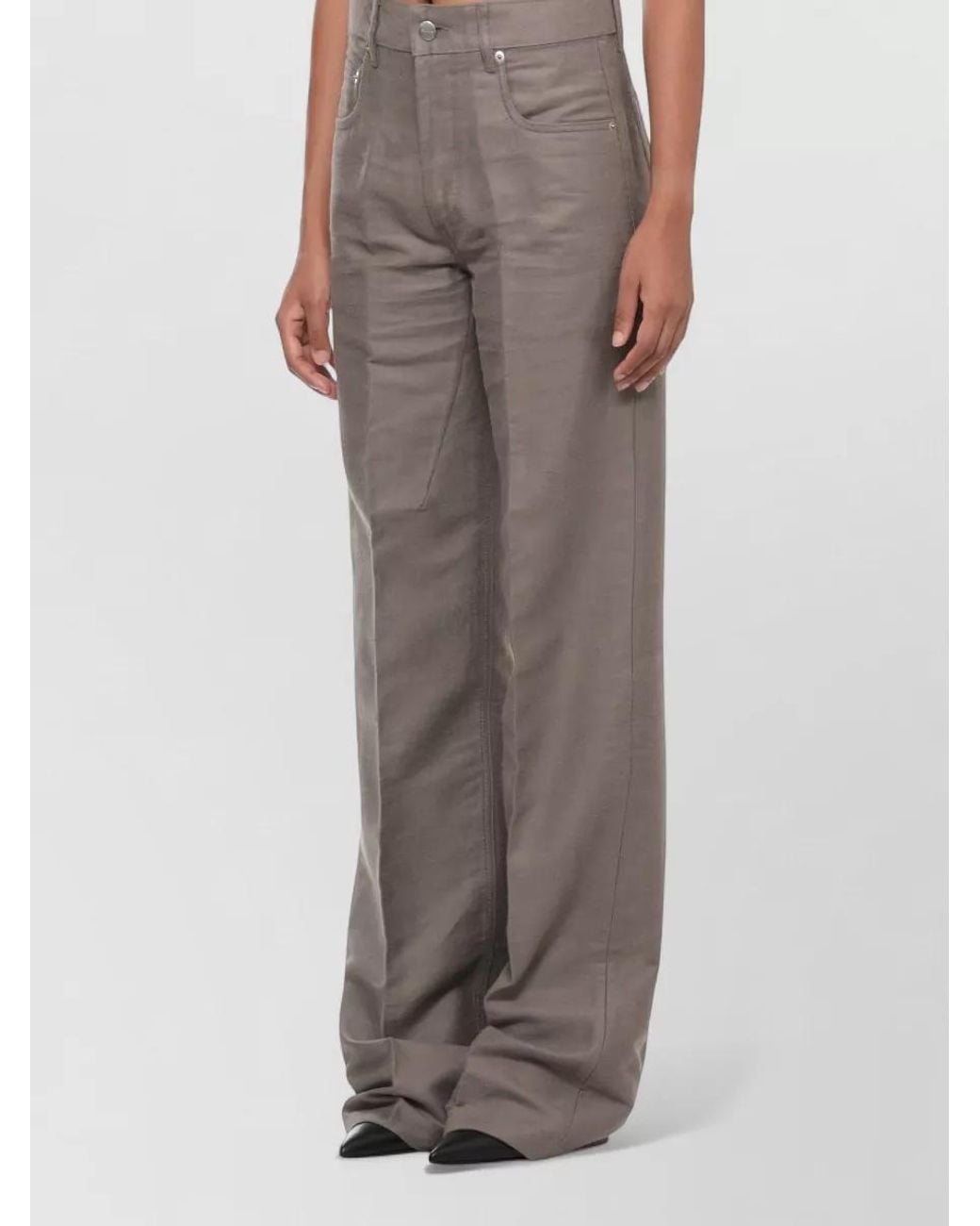 Rick Owens Gray Straight-Leg Denim Jeans