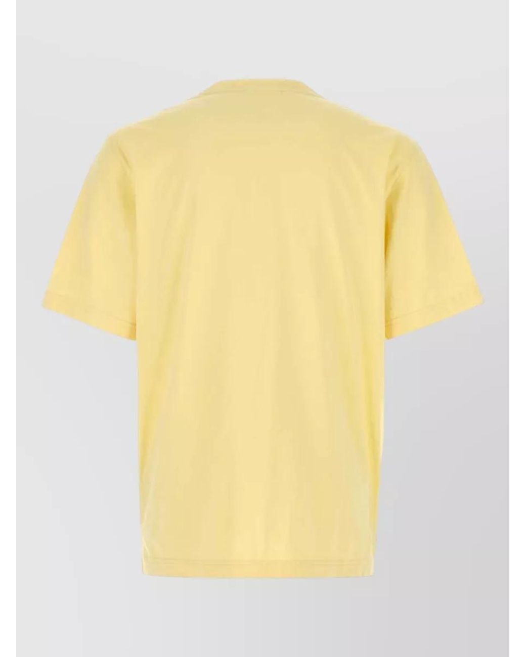 Maison Kitsuné Yellow Cotton T-Shirt for men