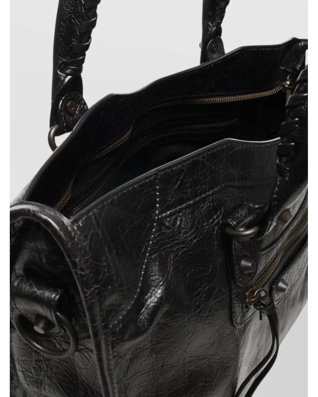 Balenciaga Black Le City Medium Leather Tote Bag