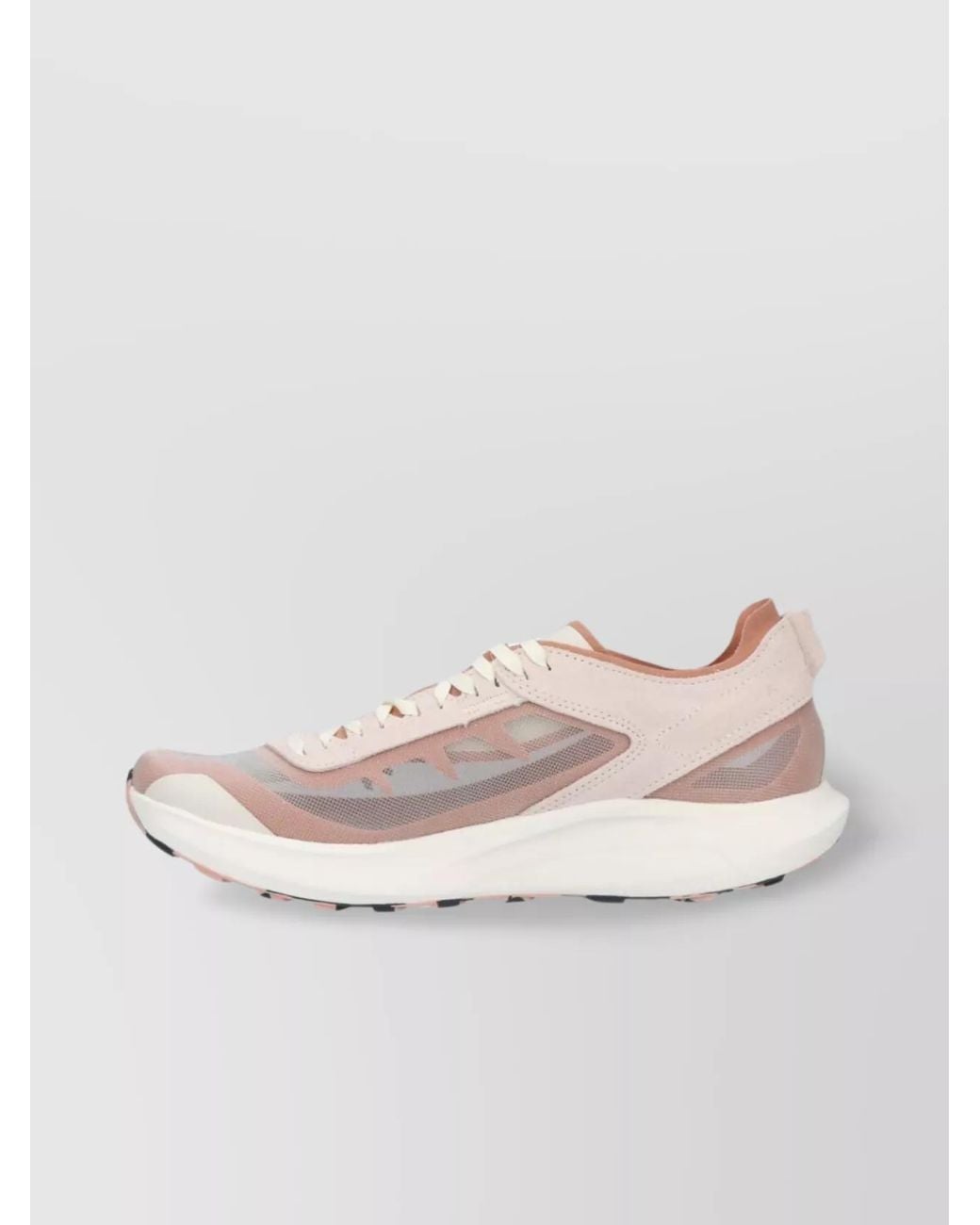 Salomon Pink Low Top Sneakers With Mesh Panels And Rubber Sole for men