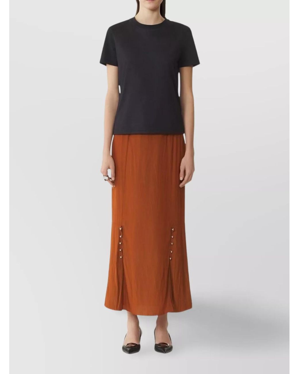 Lanvin Black Knot Detail Short Sleeve Cotton T-Shirt