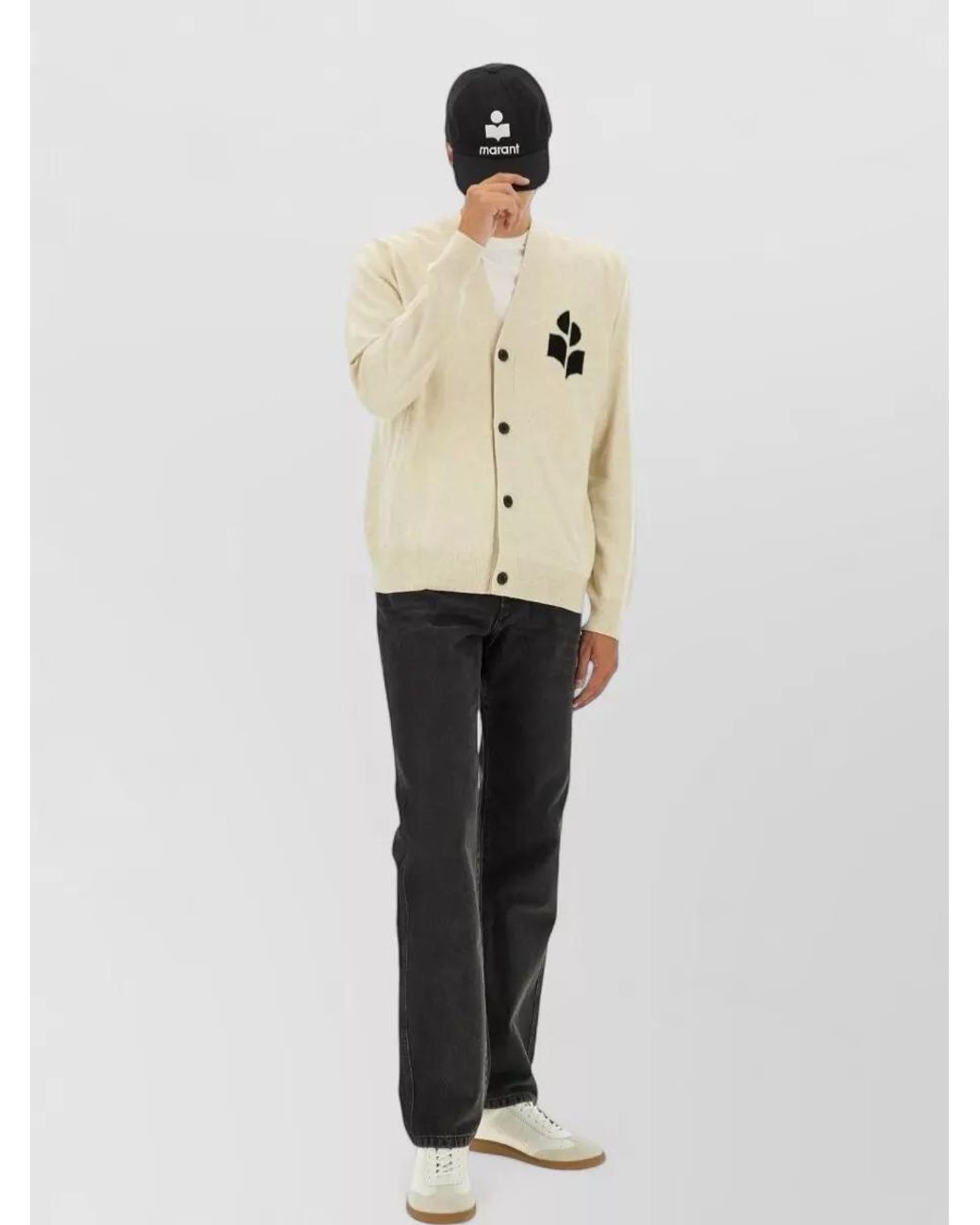 Isabel Marant Natural Logo Cardigan for men