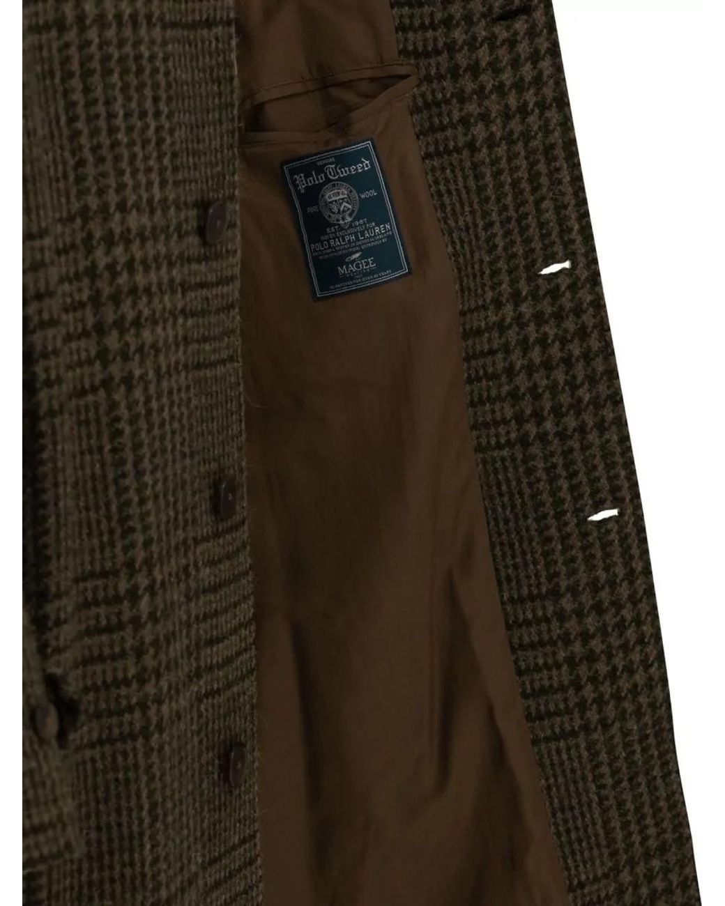 Polo Ralph Lauren Multicolor Wool Alpaca Long Single Breasted Coat for men