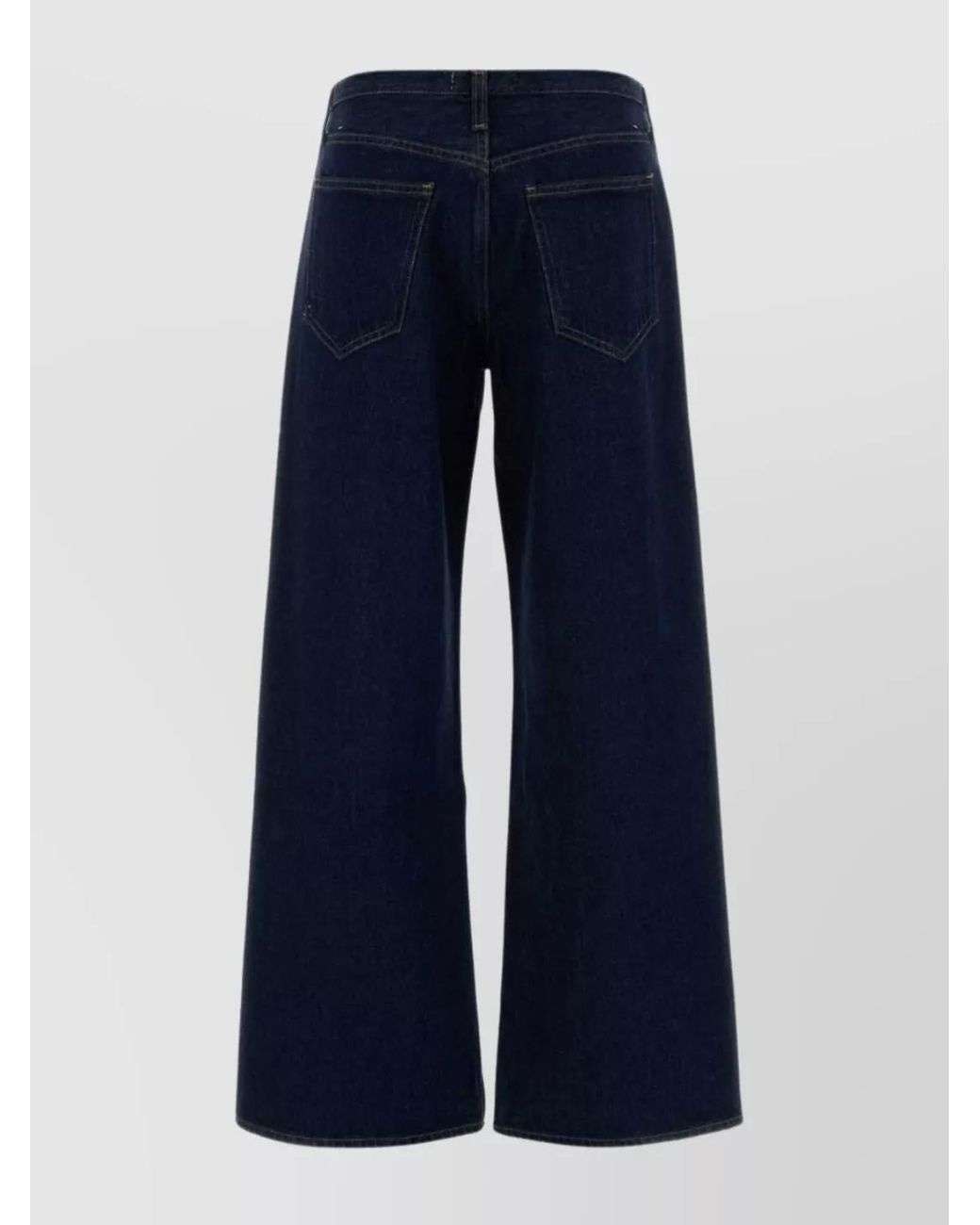 Agolde Blue Denim Wide-Leg Trousers