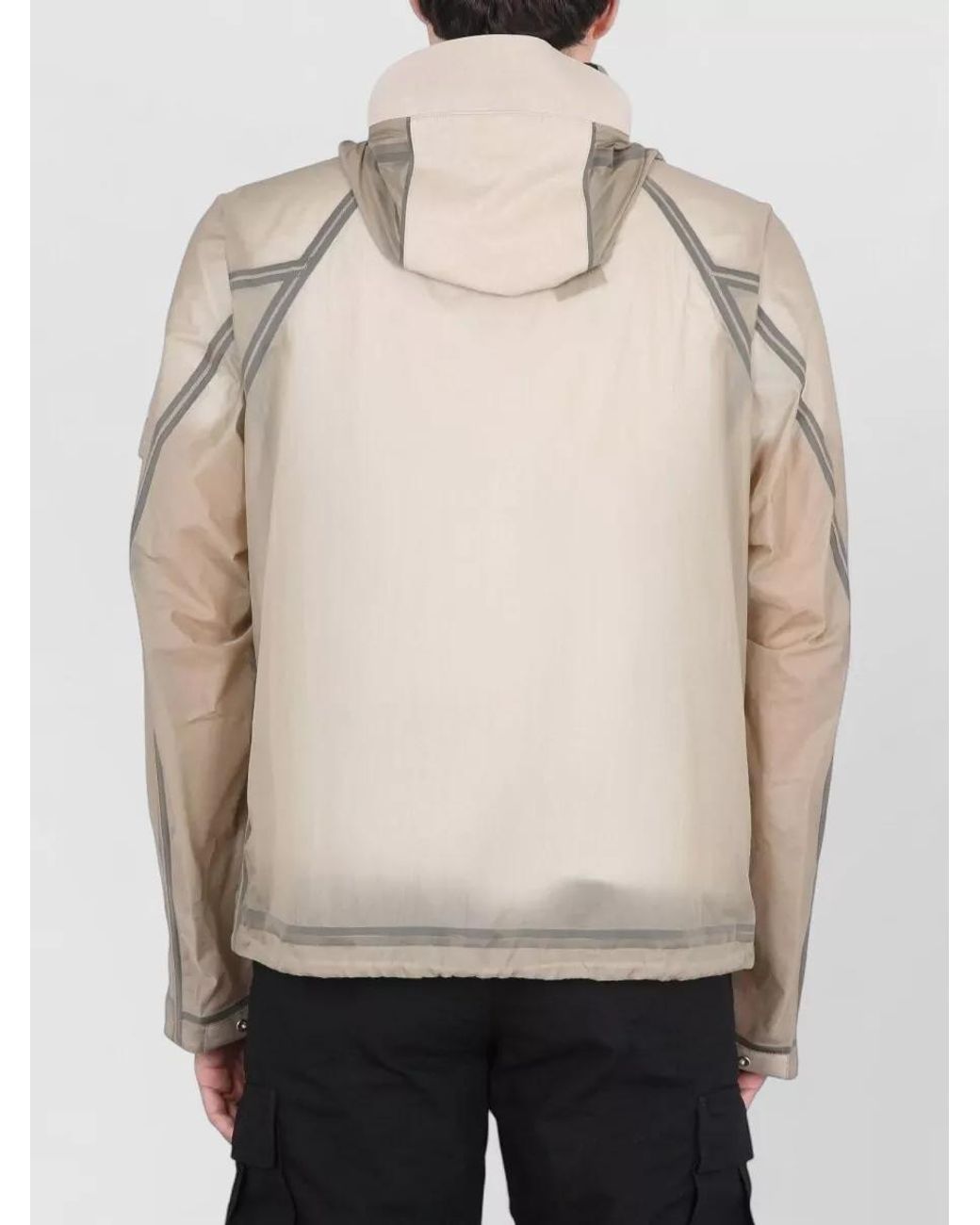 C P Company White Hooded Raincoat for men