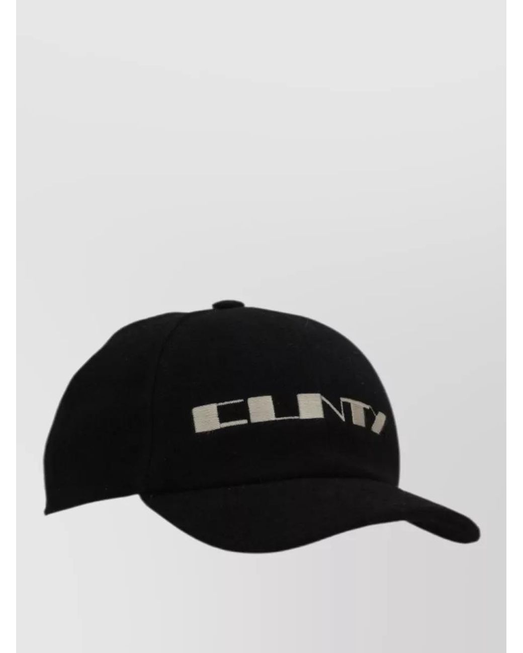 Rick Owens Black Cotton Baseball Cap