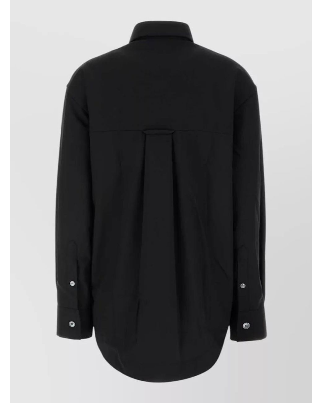 AMI Black Virgin Wool Oversized Shirt for men
