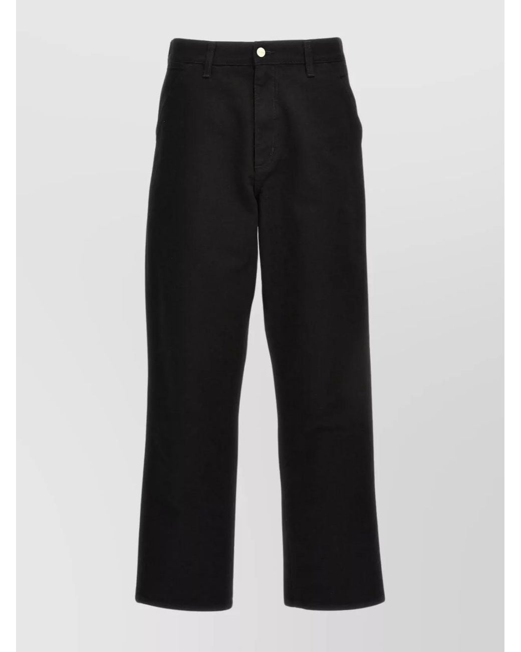 Carhartt Black Organic Cotton Relaxed-Fit Straight-Leg Trousers for men
