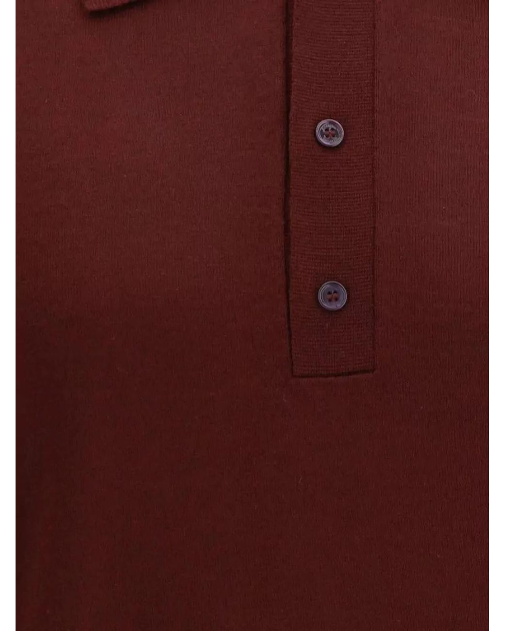Valentino Garavani Red Wool Regular-Fit Polo Shirt for men