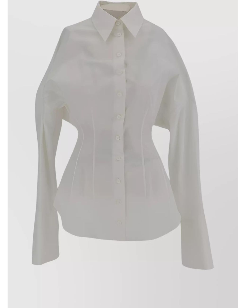 The Attico Gray Collared Neck Fitted Silhouette Long Sleeves