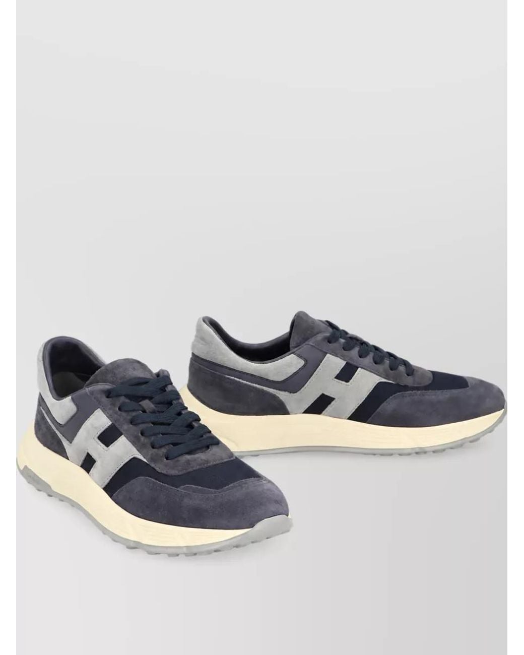 Hogan Blue Leather Low-Top Sneakers for men