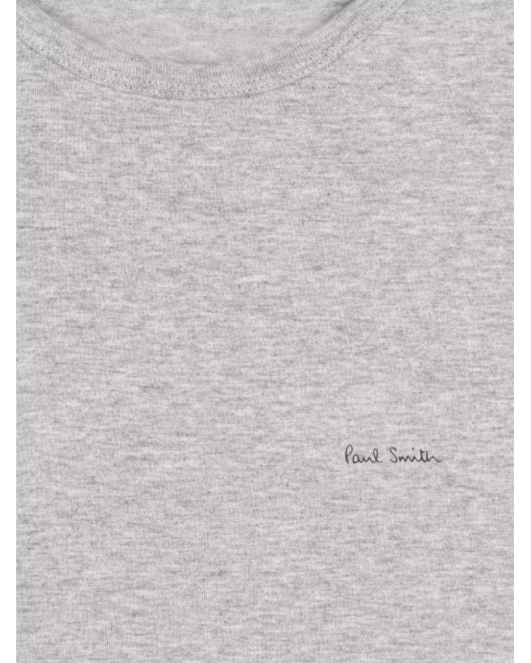 Paul Smith Black Organic Cotton Logo-Print T-Shirt 3-Pack for men