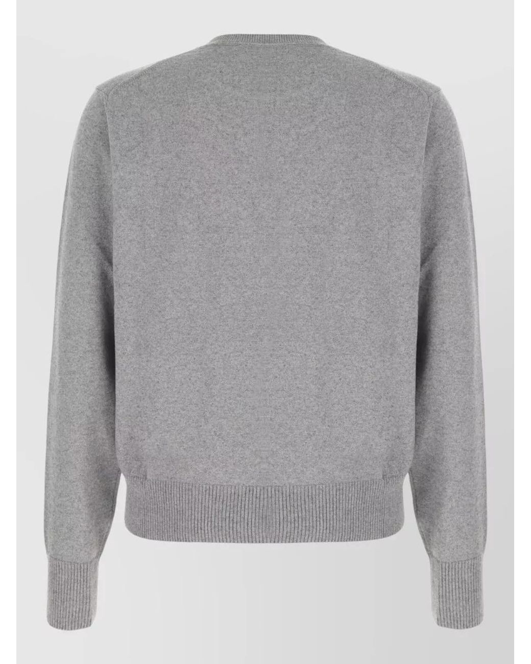 Vivienne Westwood Gray Cashmere-Blend Ribbed Crew-Neck Sweater for men