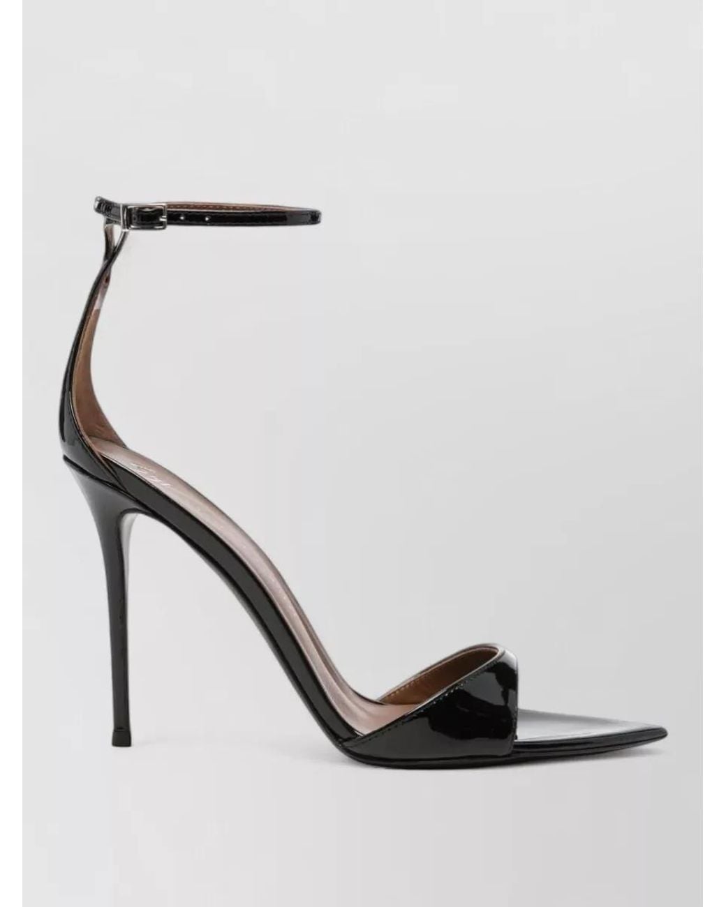 Giuseppe Zanotti White Patent Leather Ankle-Strap Pointed-Toe Stiletto Pumps