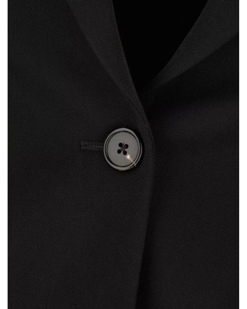The Row Black Single-Breasted Blazer