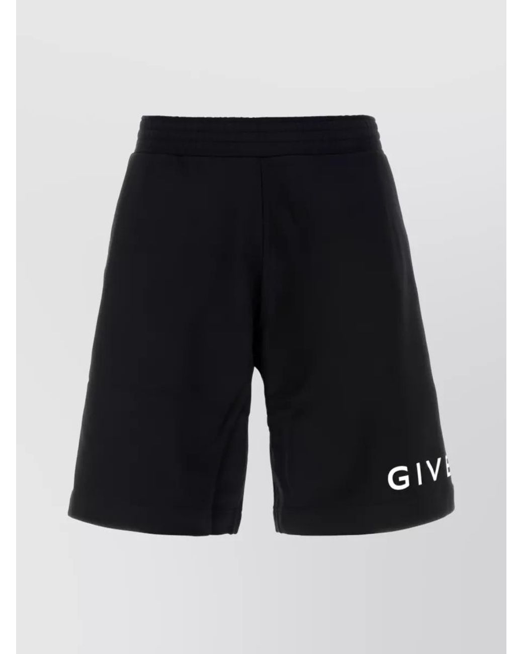 Givenchy Blue Cotton Logo-Print Bermuda Shorts for men