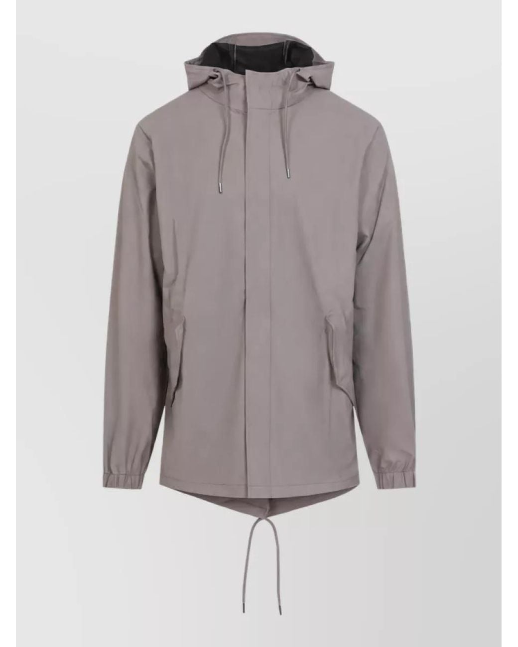 Rains Gray Waterproof Fishtail Raincoat for men