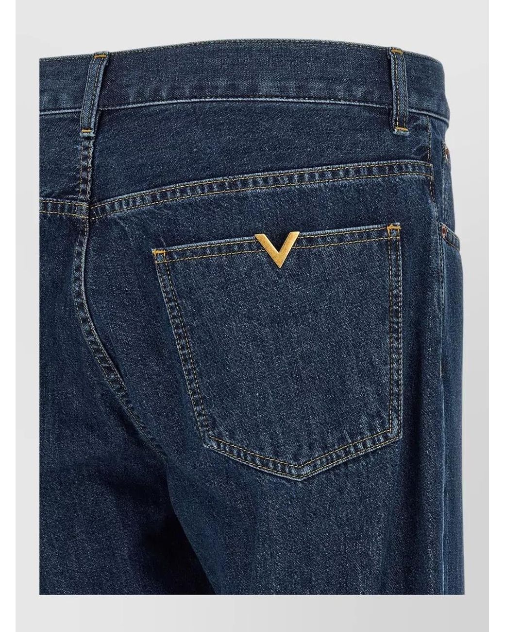 Valentino Garavani Blue Denim Regular-Fit Straight-Leg Jeans for men