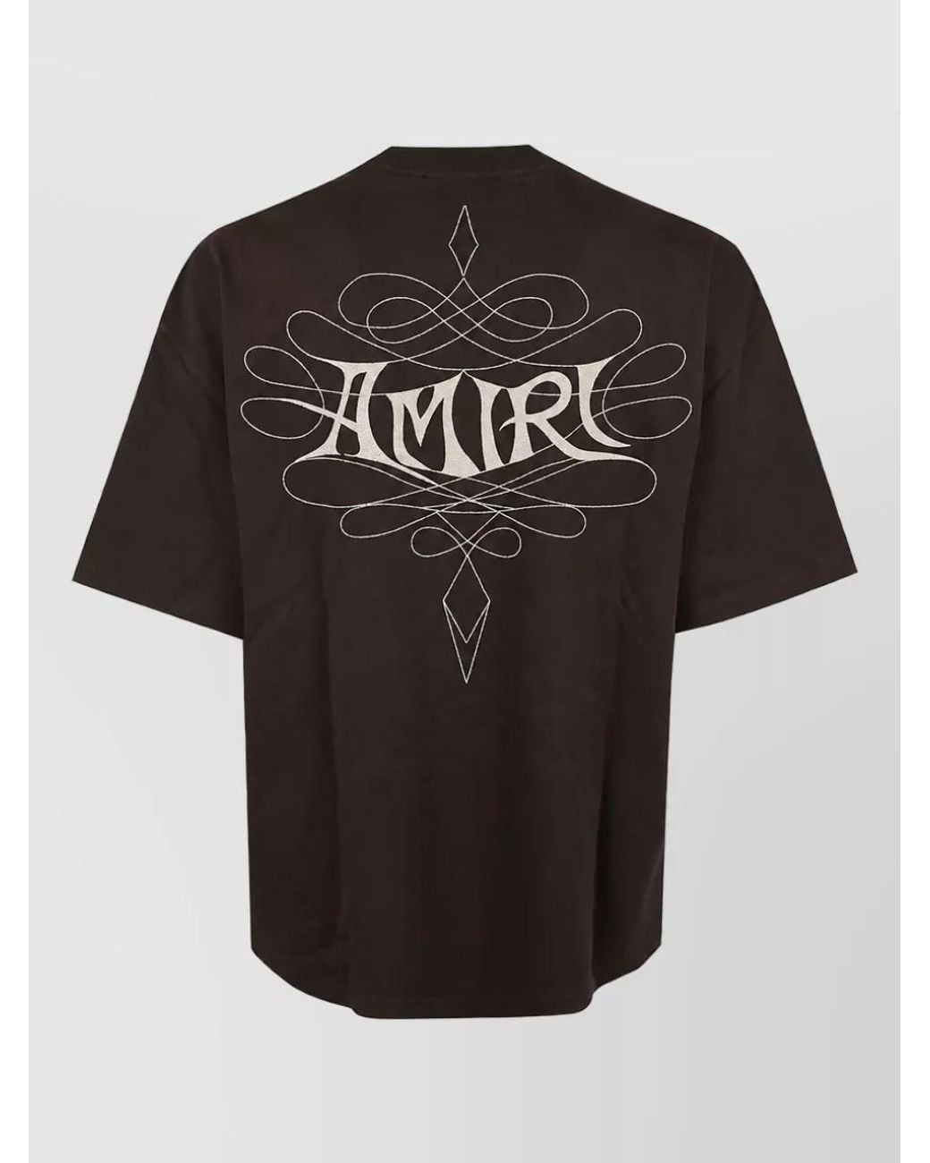 Amiri Black Graphic Print Oversized Cotton T-Shirt for men