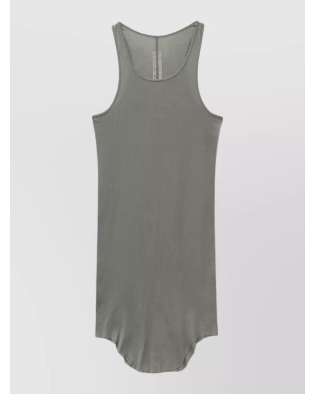 Rick Owens Gray Ribbed Tank Top