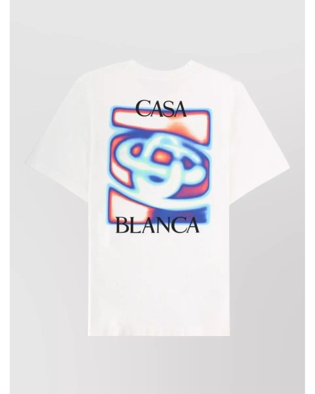 Casablanca White Organic Cotton Printed T-Shirt for men