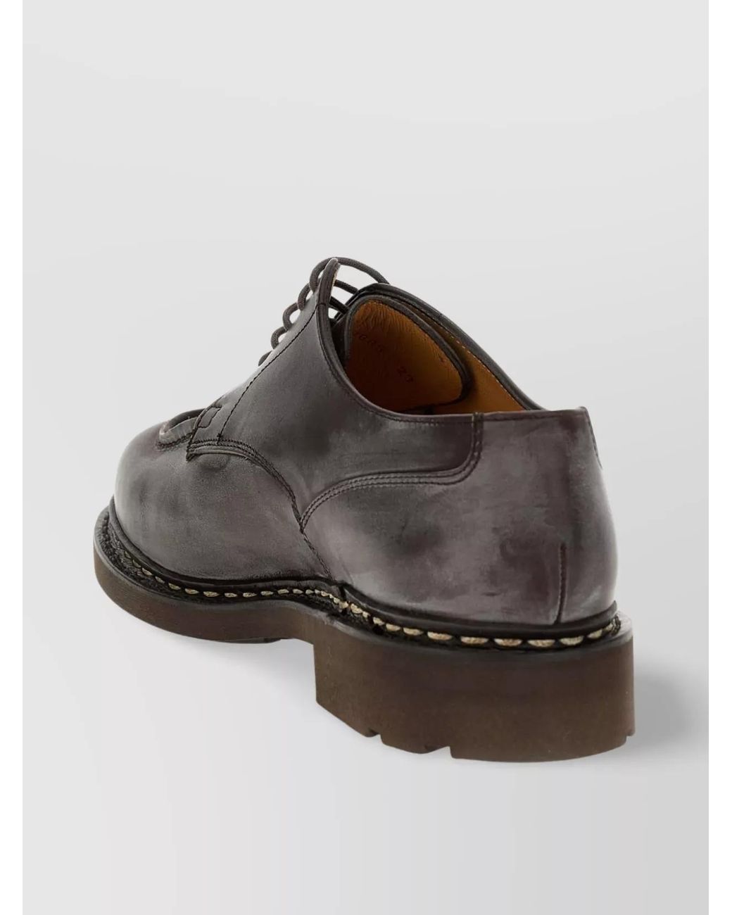 Paraboot Brown Leather Derby Shoes for men