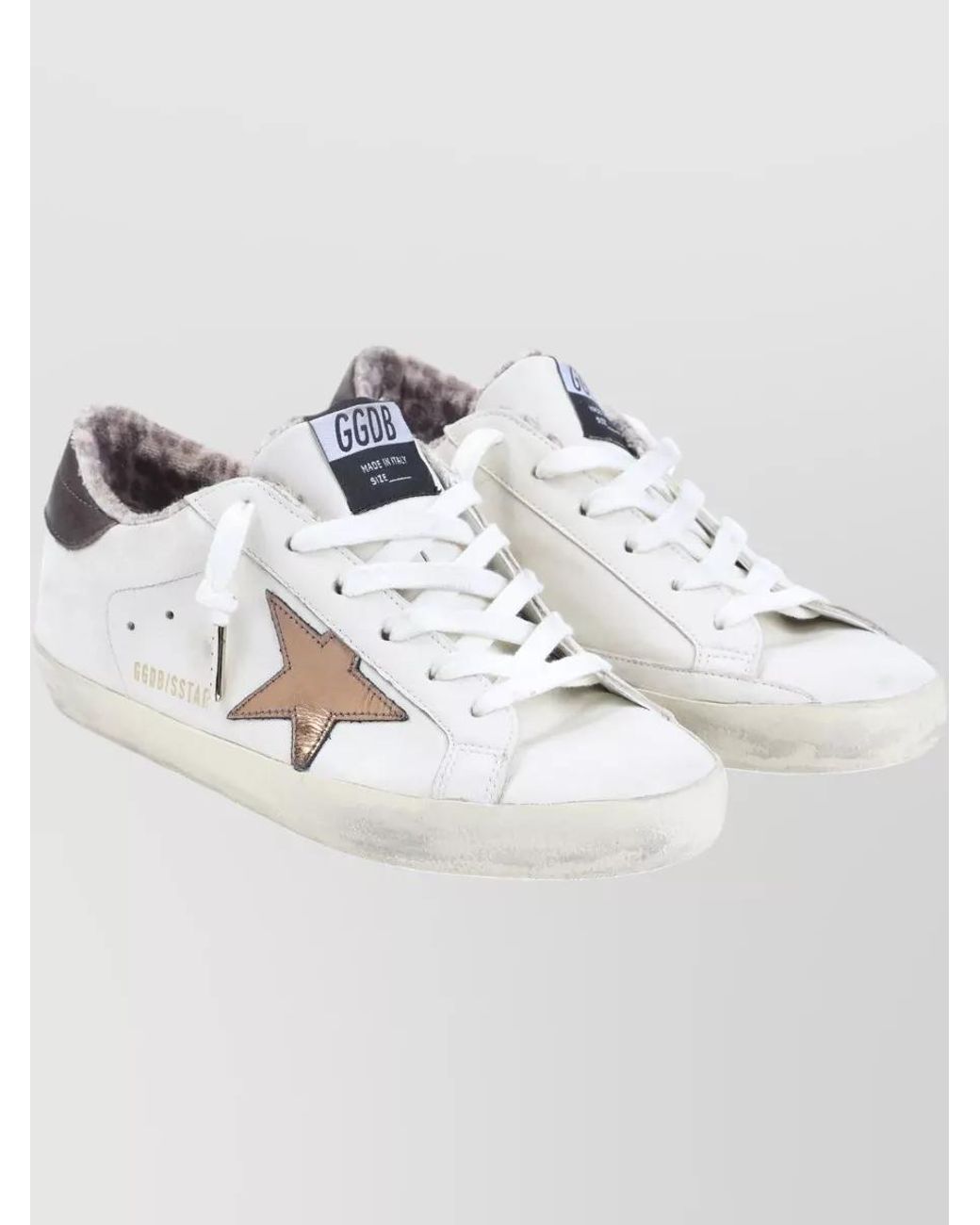 Golden Goose Deluxe Brand White Leather Super-Star Low-Top Sneakers