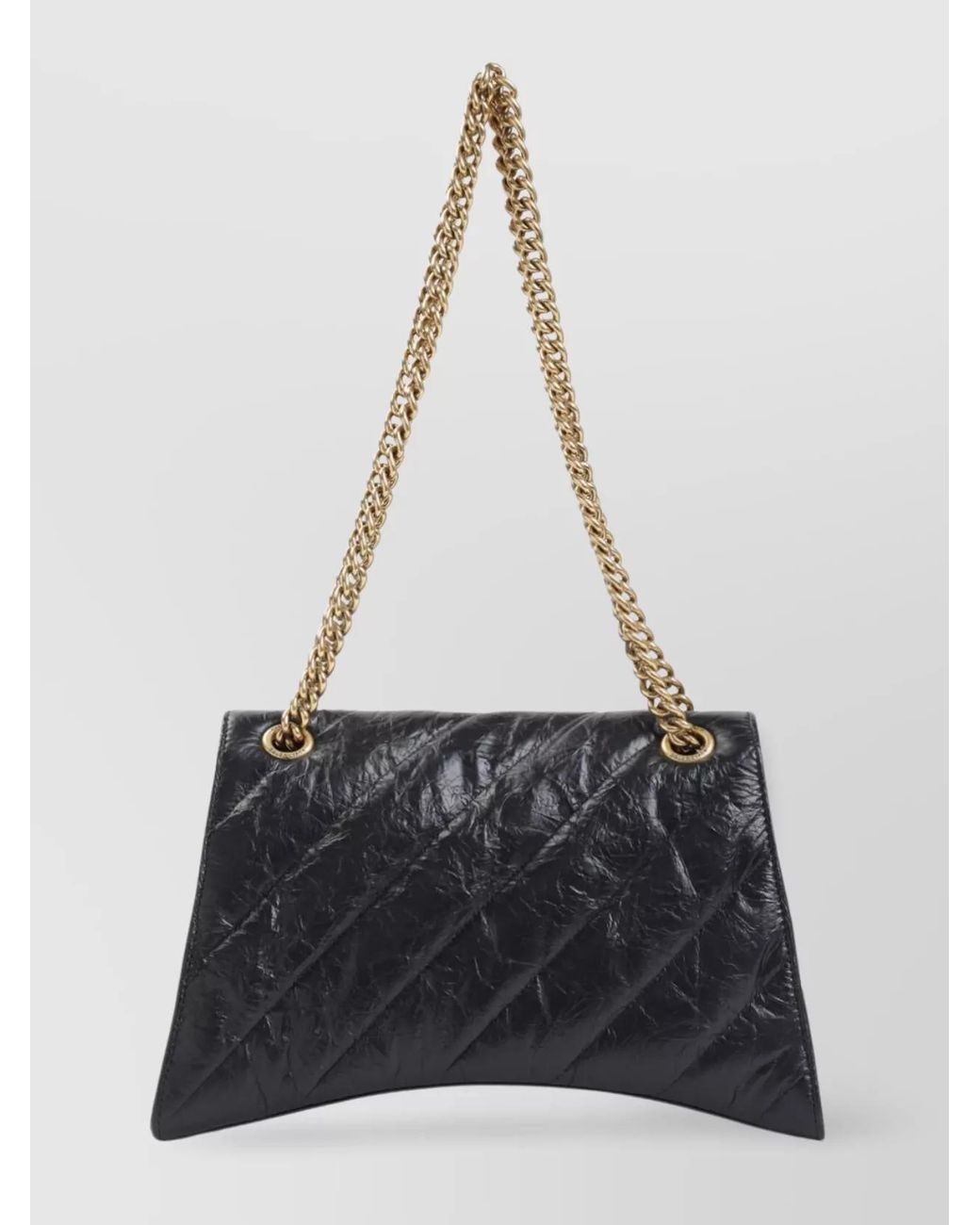 Balenciaga White Crush Medium Leather Shoulder Bag