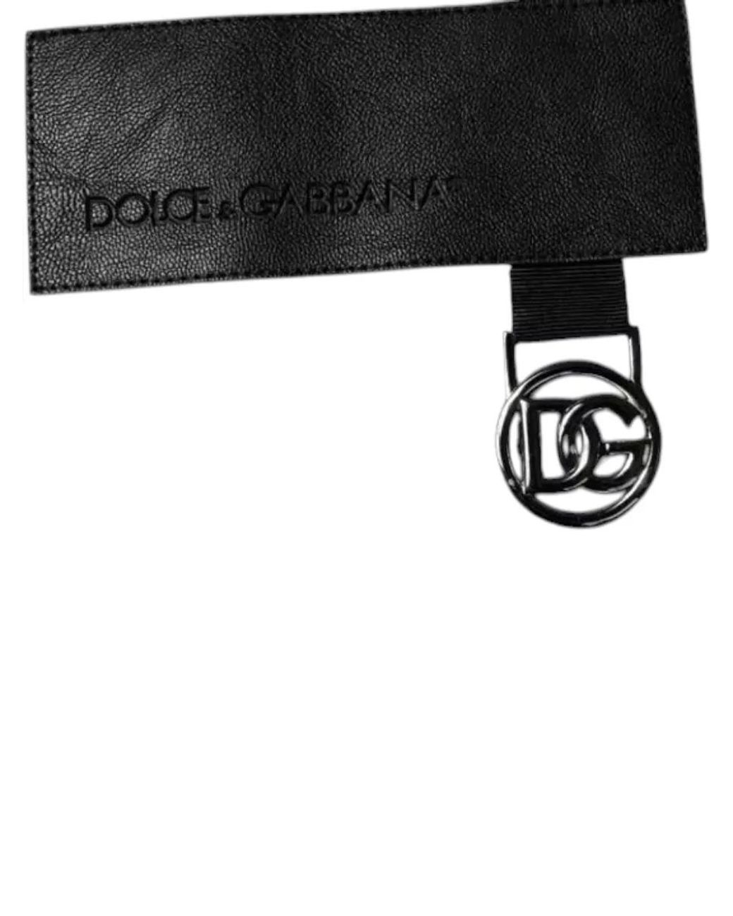 Dolce & Gabbana Black Cotton Logo Patch Crew Neck T-Shirt for men