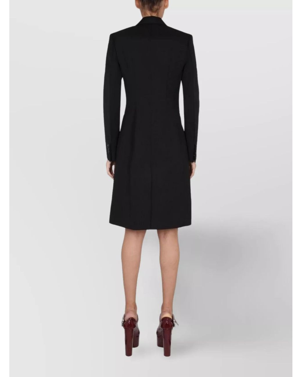 Bottega Veneta Black Wool Double-Breasted Coat