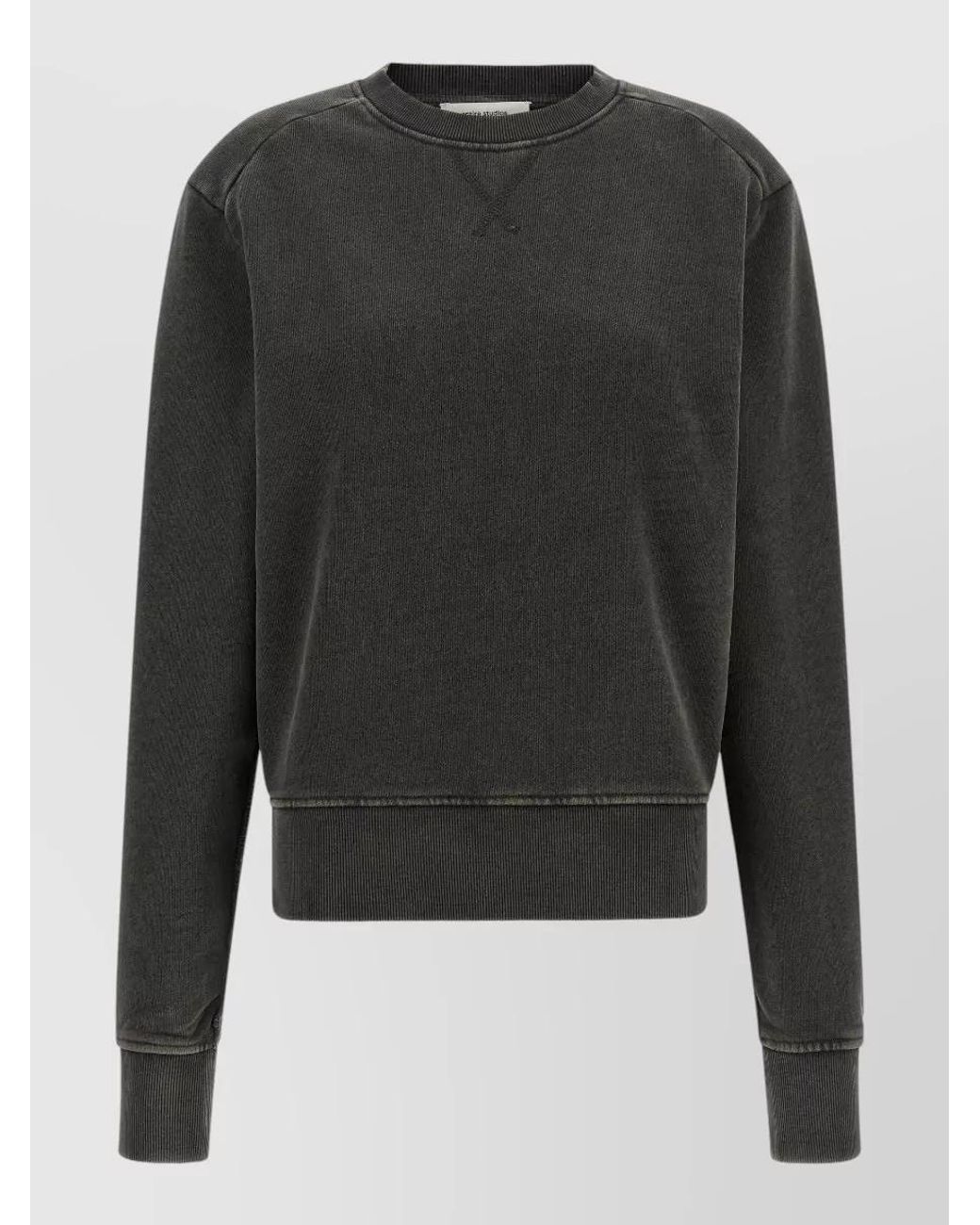 Entire studios Gray Ribbed Boxy-Fit Crewneck Sweatshirt