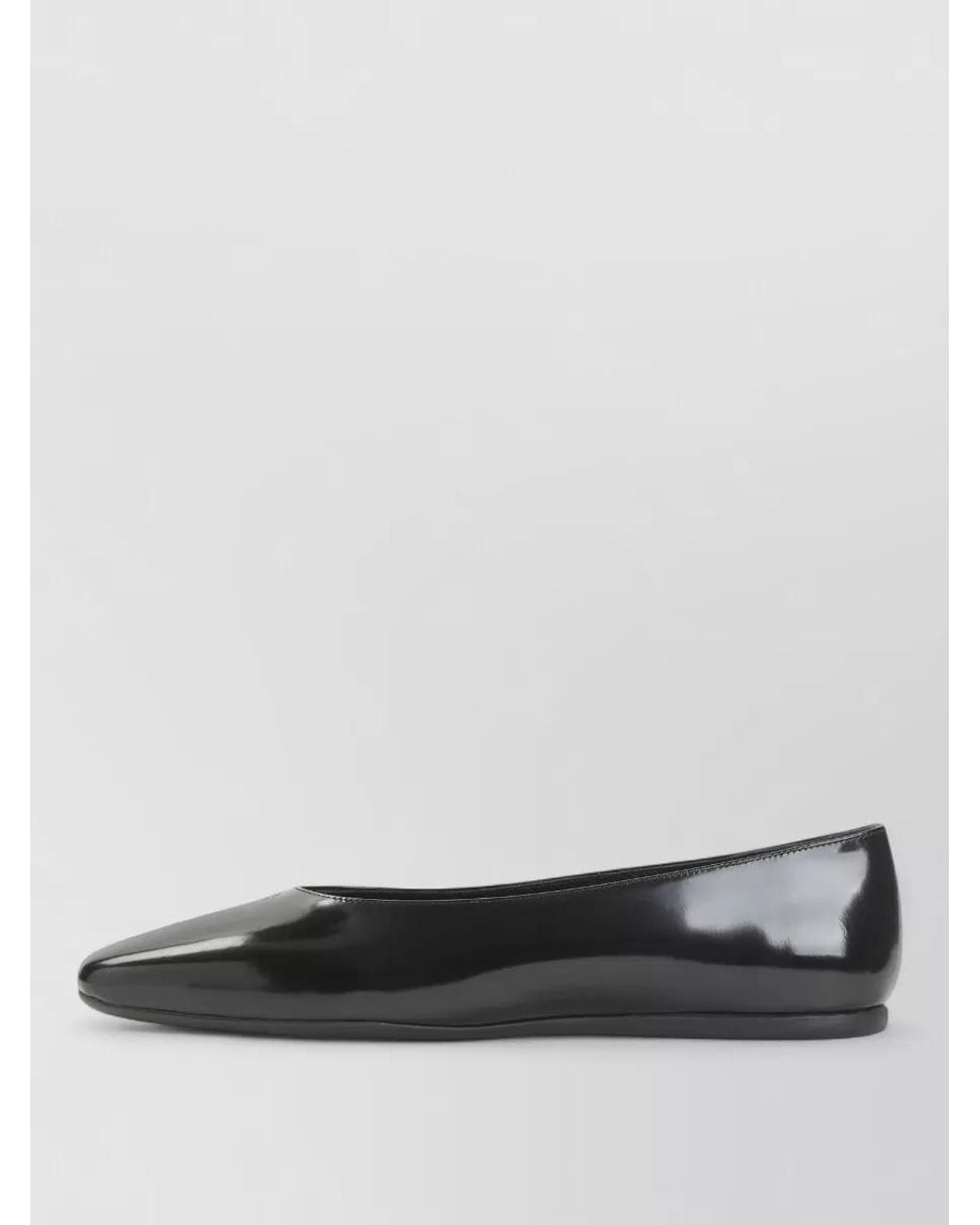 Prada Black Leather Ballerina Flats