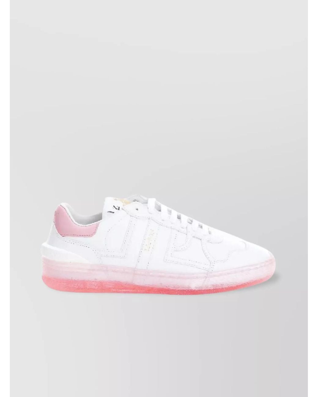 Lanvin Pink Leather Low-Top Sneakers